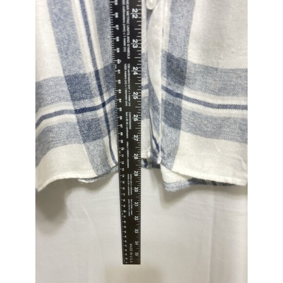Rails Womens M Blue Checkered‎ Soft Long Sleeve Rayon Button Up Top - Picture 4 of 13
